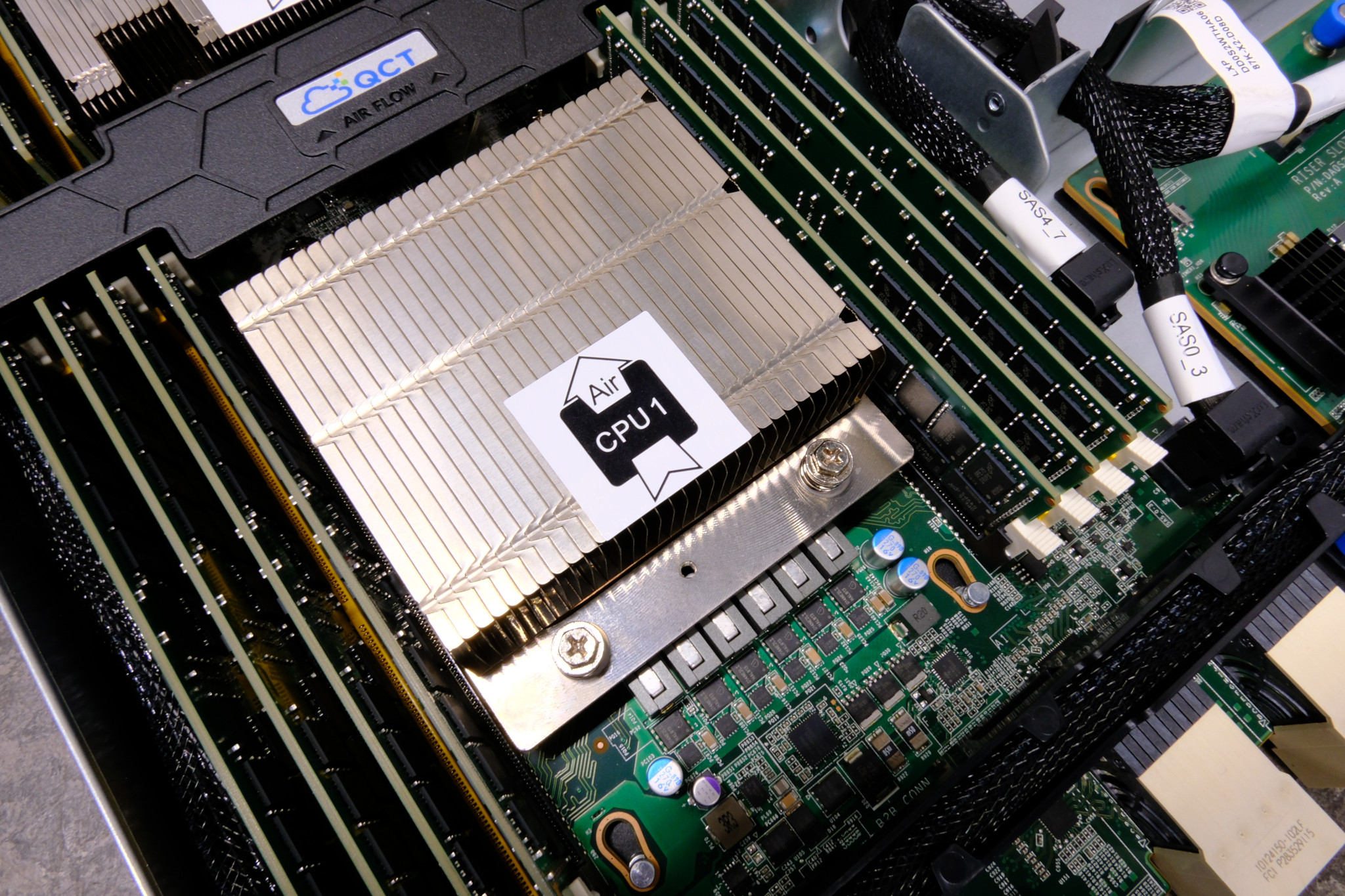 An Intel Xeon-branded processor chip with its metal heat spreader